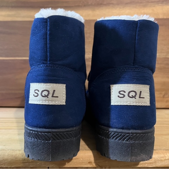 SQL Blue Lace Up Ankle Boots - Ladies Size 5 - Picture 3 of 4